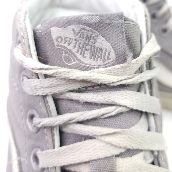 💚 3 For $15 VANS Sneakers Size 7 Gray High Tops Athletic Lace Up Skate **flaws* - Picture 3 of 5